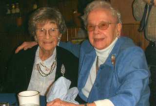 Ruth with close friend Becky Jubenville