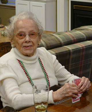 Ruth loved to play euchre